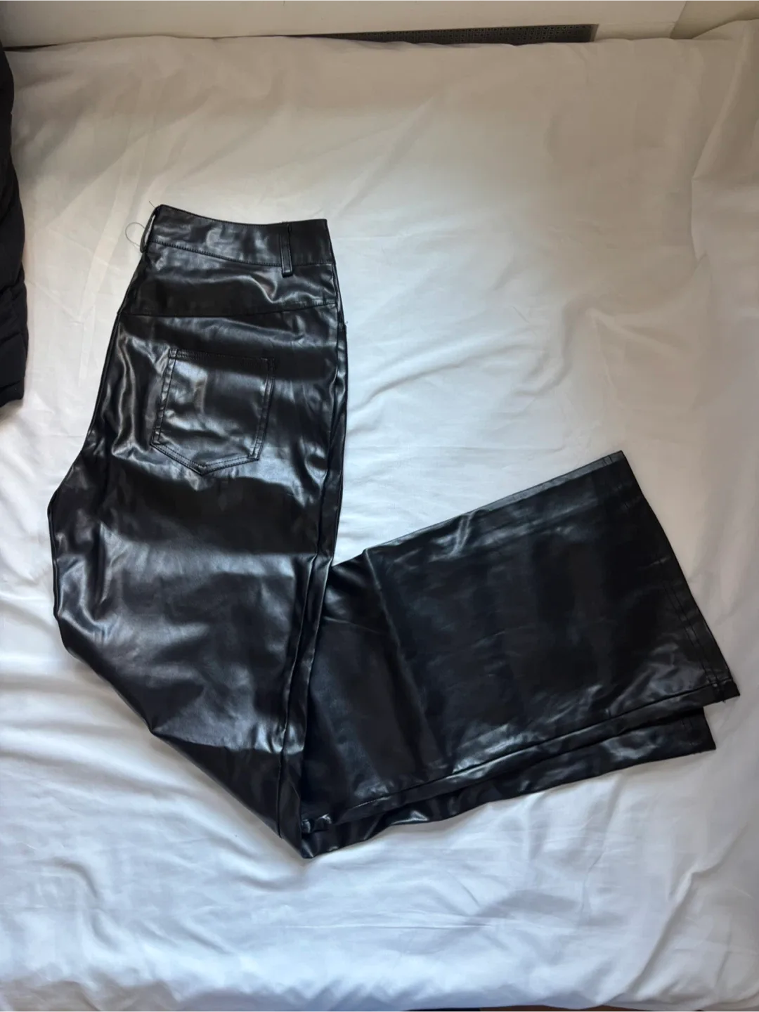 Black Faux Leather Pants thumbnail