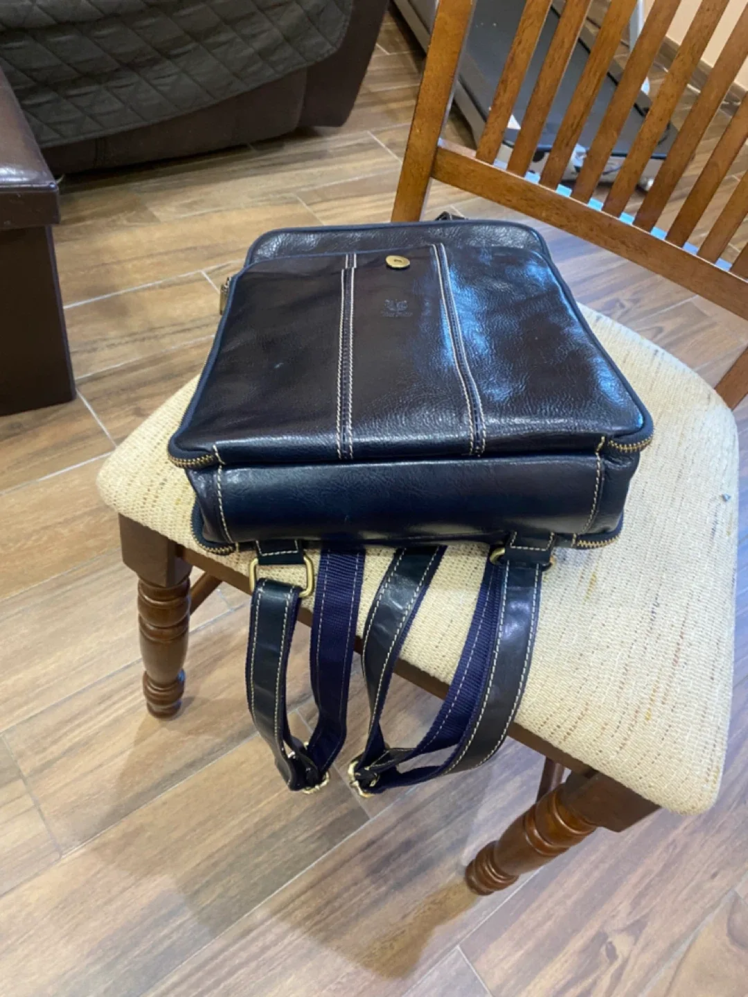 Leather Backpack Made in Italy image indicator(8)