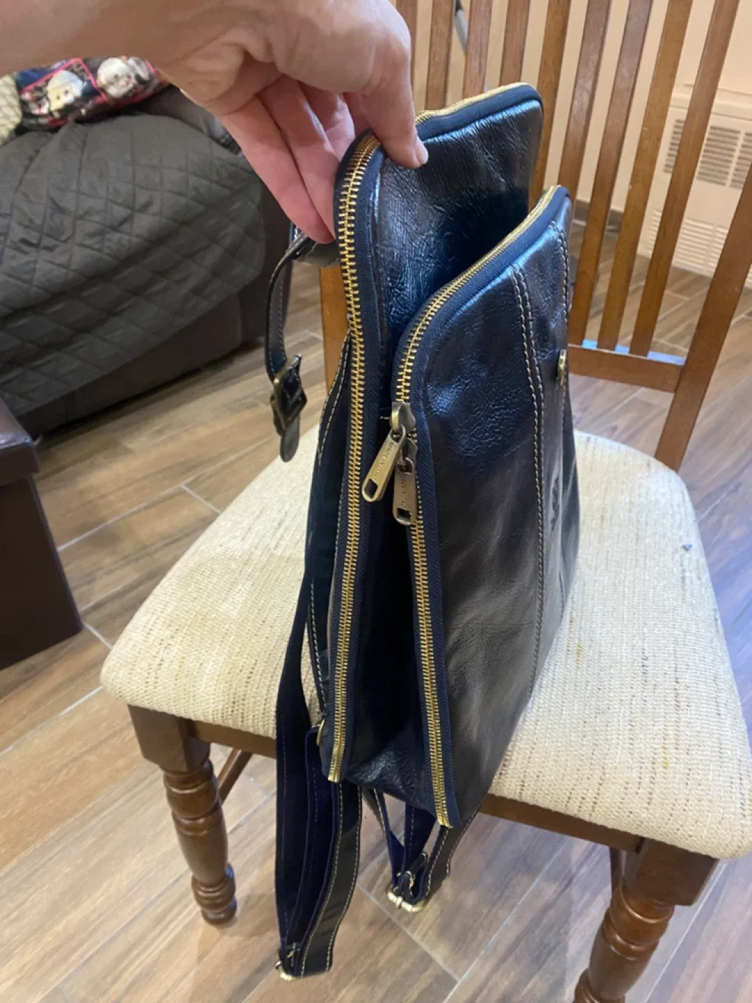 Leather Backpack Made in Italy image indicator(9)