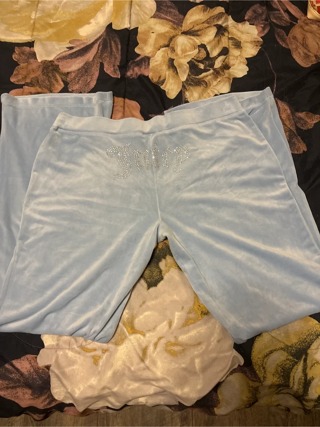 Juicy Couture Blue Velour Pants thumbnail