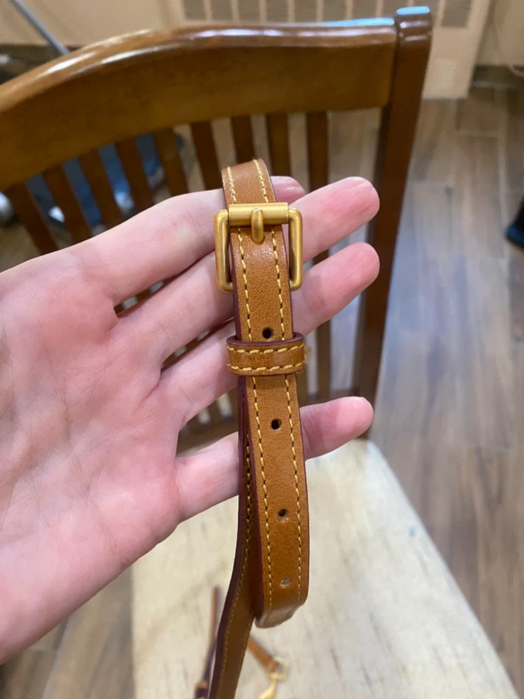 Leather Shoulder Strap - Brown image indicator(6)