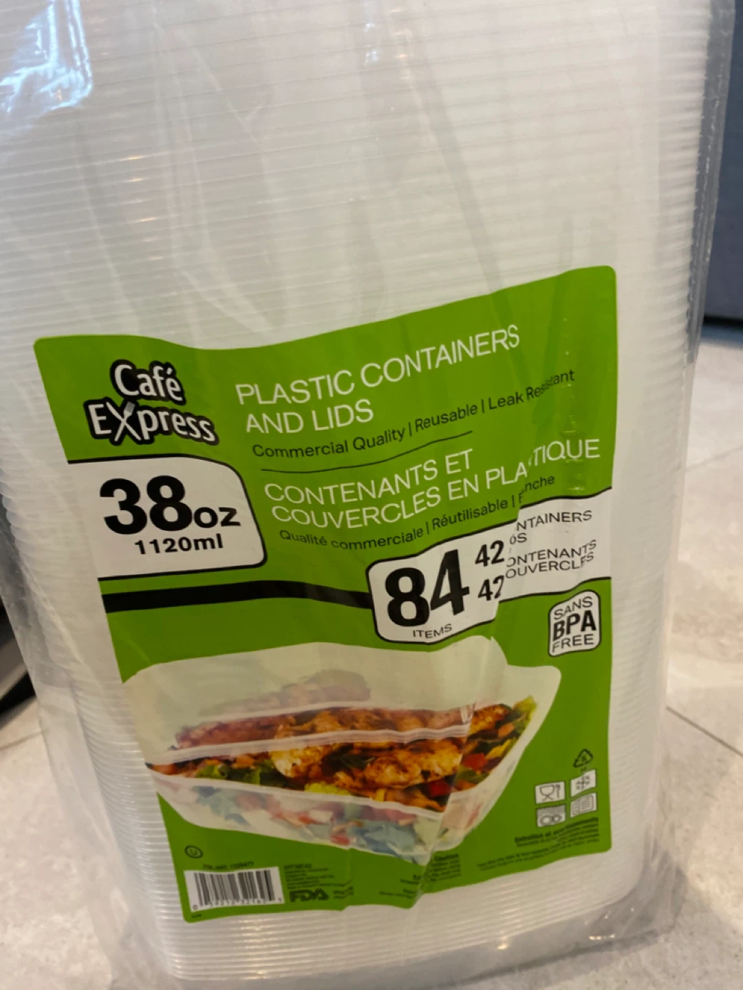 Café Express 38oz Plastic Containers with Lids - 84 count - photo 3