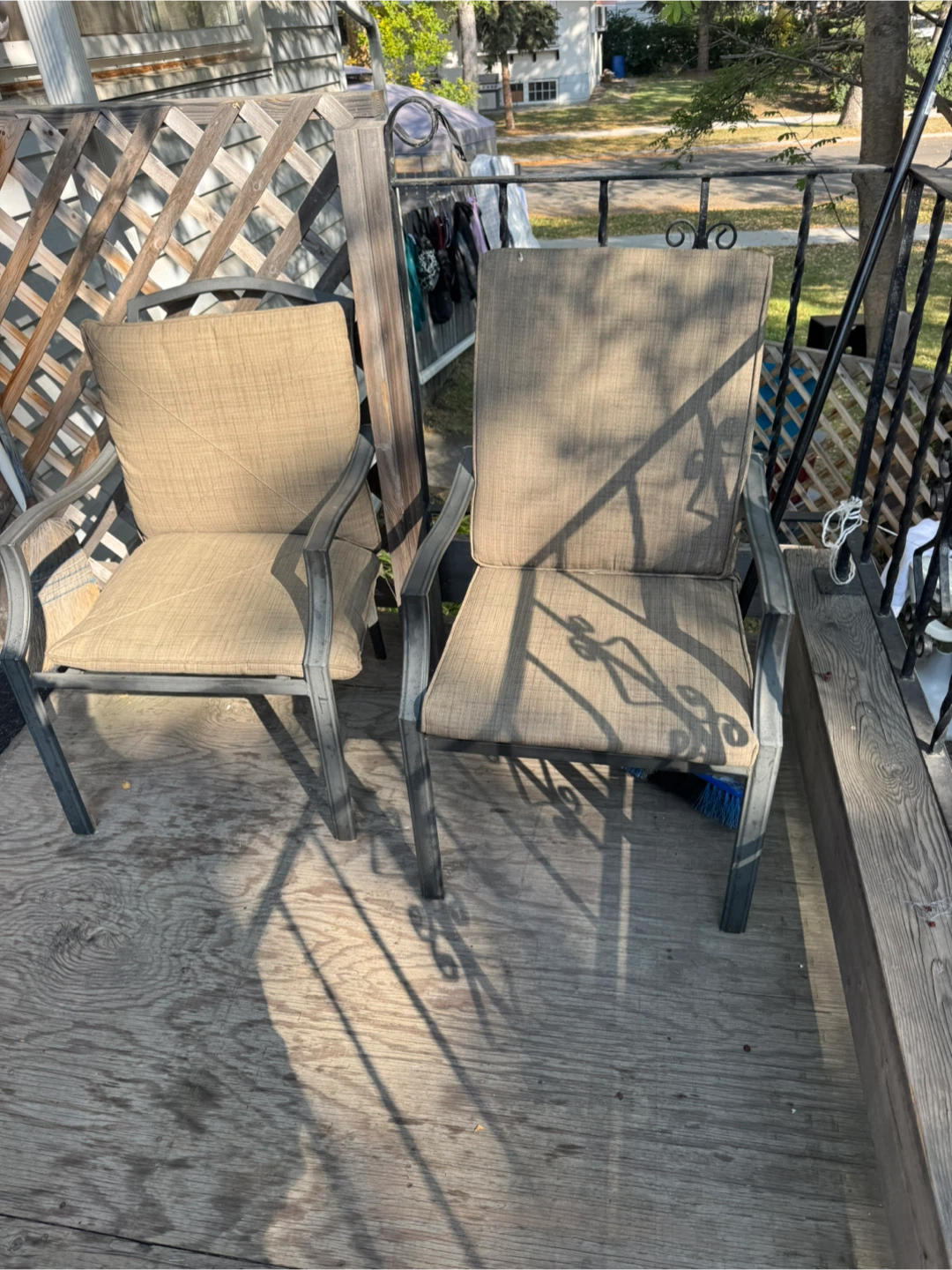 Set of Two Outdoor Patio Chairs