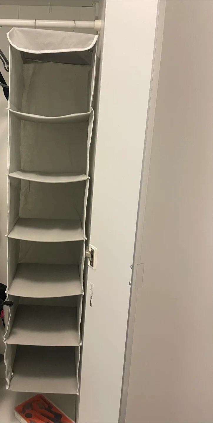 Hanging Closet Organizer - 6 Shelves thumbnail