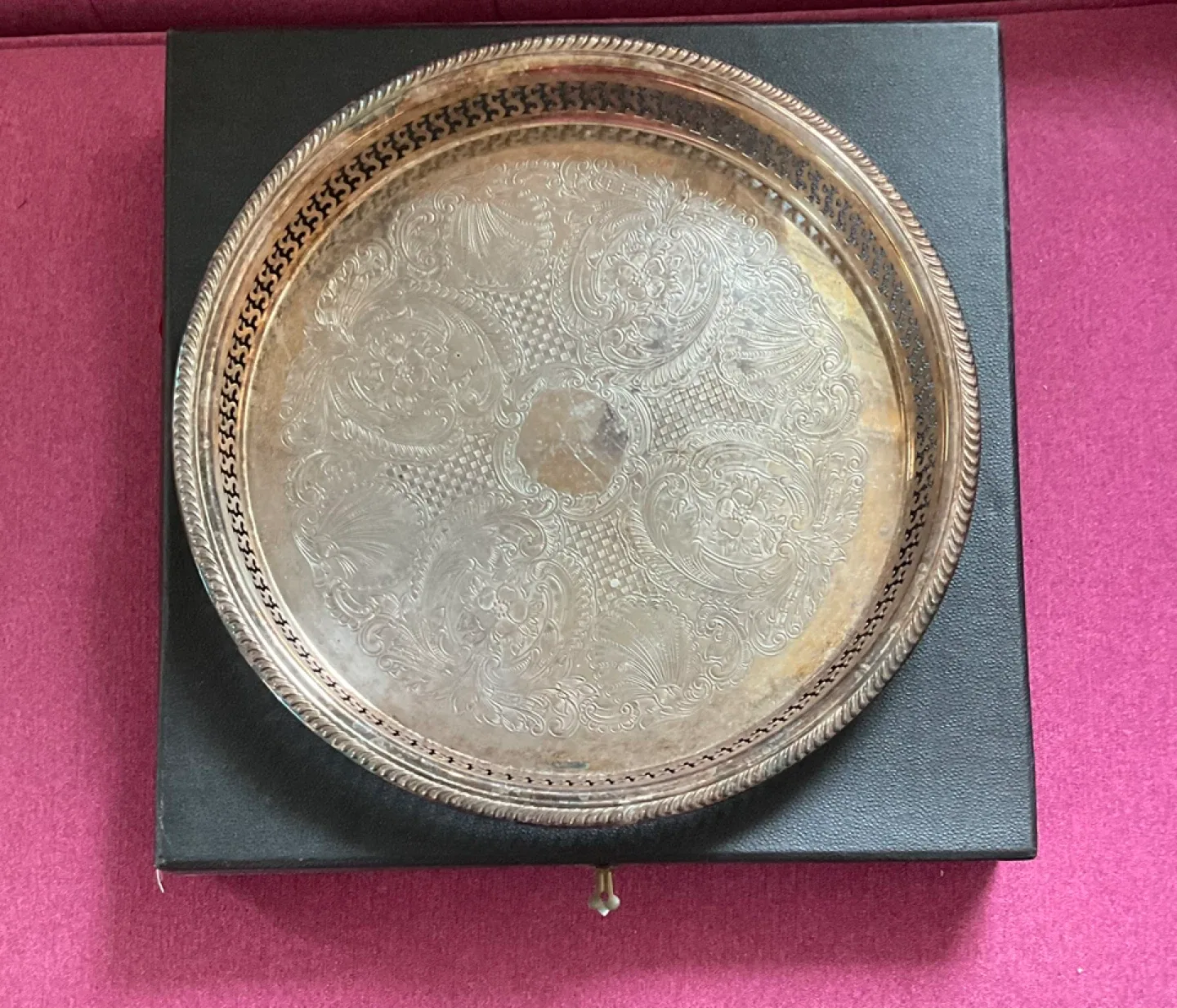 Vintage Viking Plate E.P. Brass Tray - Made in Canada image indicator(3)