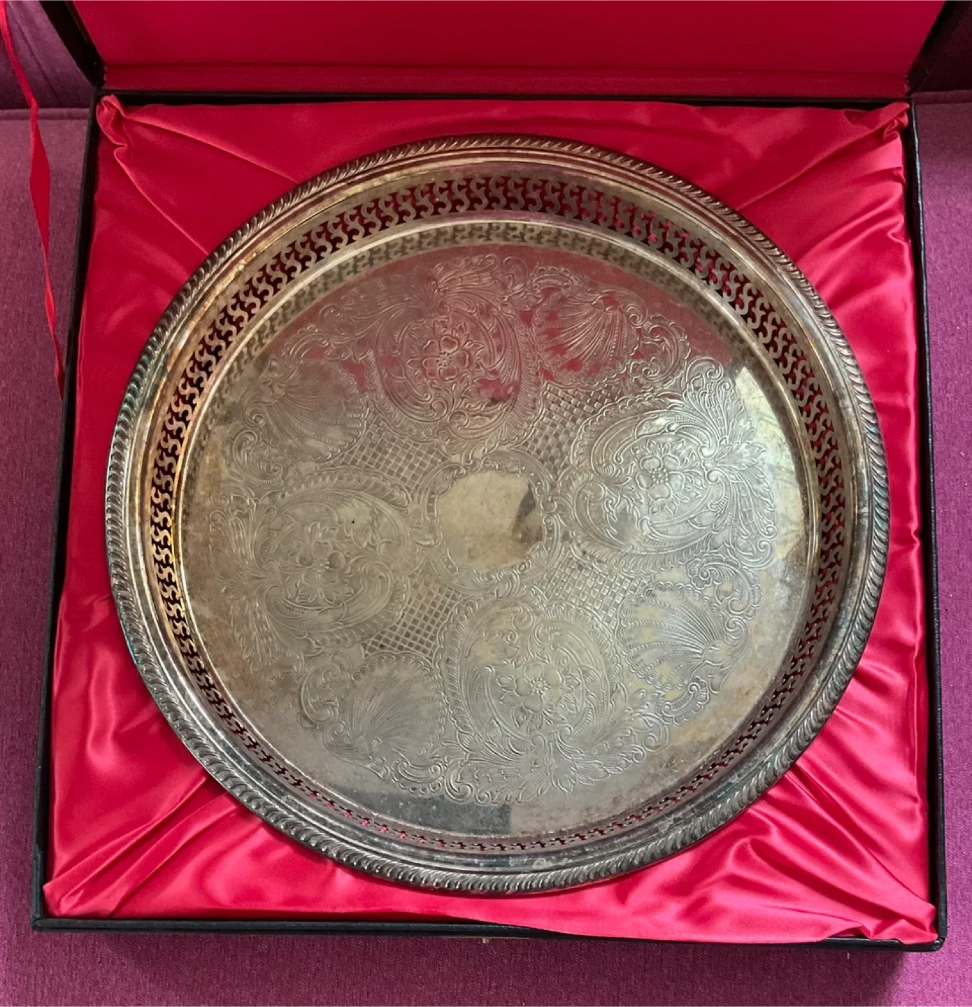 Vintage Viking Plate E.P. Brass Tray - Made in Canada image indicator(2)