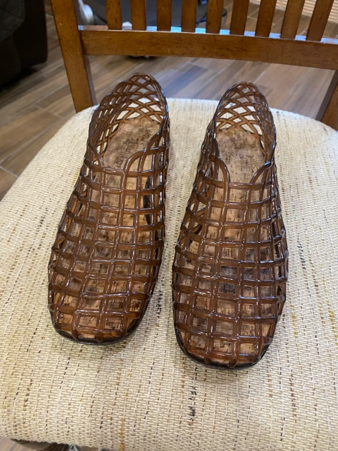 Brown Woven Flats Size 10 thumbnail