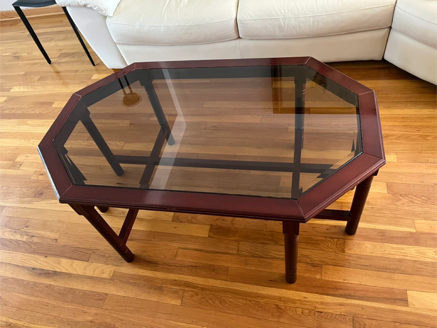 Octagon Glass Coffee Table - photo 2