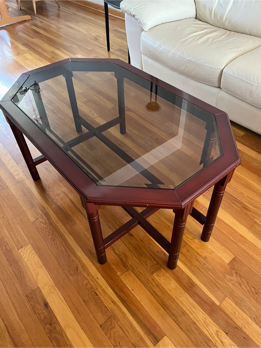 Octagon Glass Coffee Table