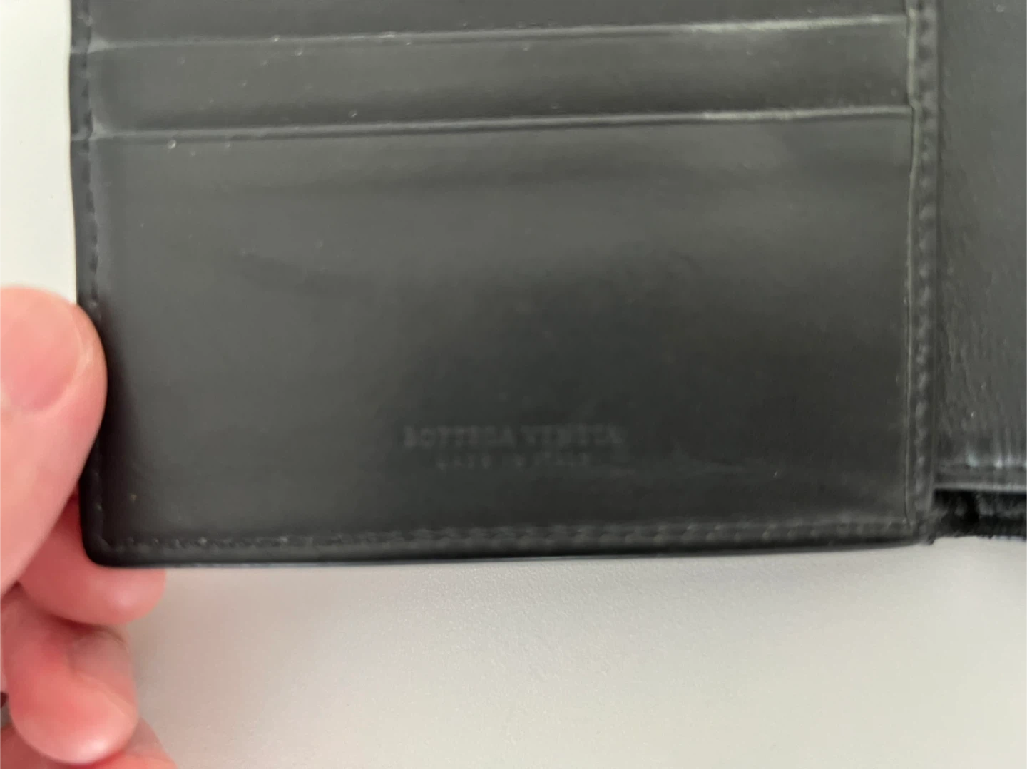 (On Hold) Bottega Veneta Black Leather Wallet - photo 2