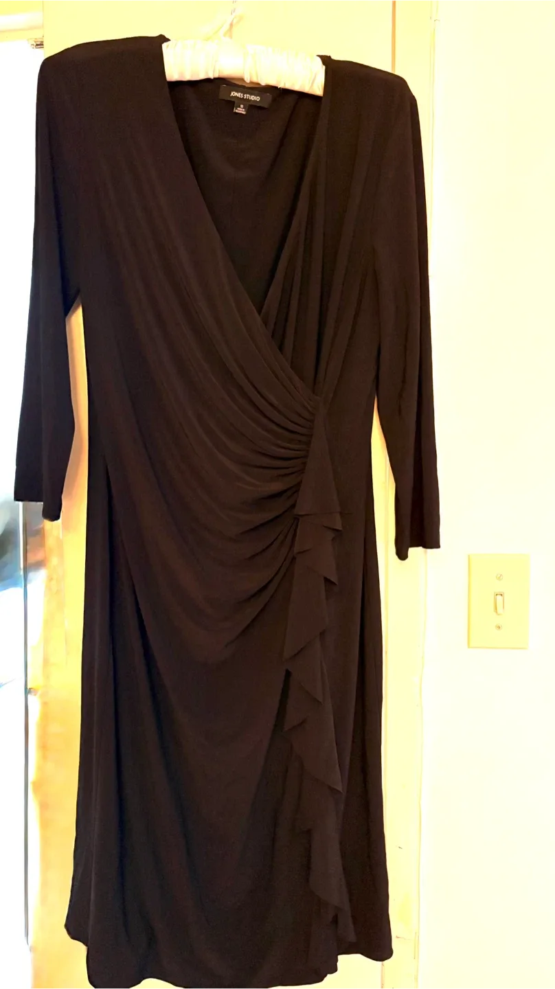 Jones Studio Black Dress - Size 10 thumbnail