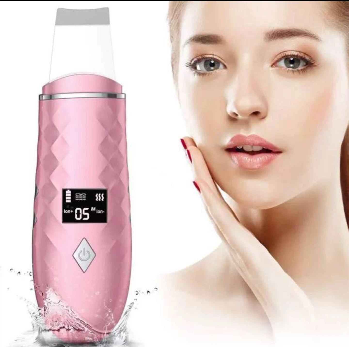 Pink Ultrasonic Skin Scrubber