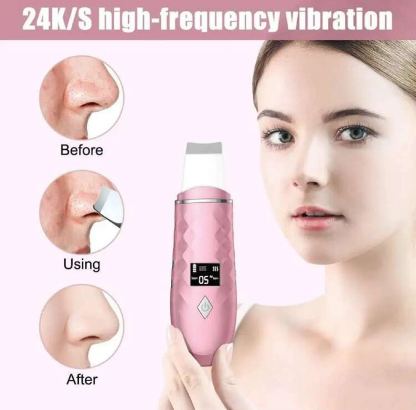 Pink Ultrasonic Skin Scrubber - photo 4