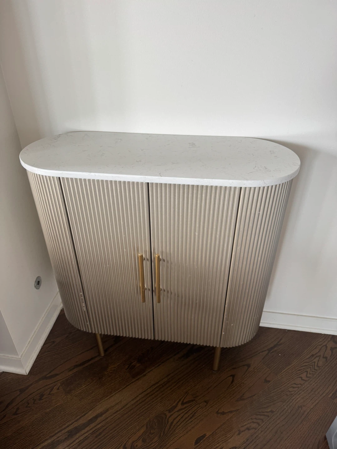 Cabinet with Gold Handles