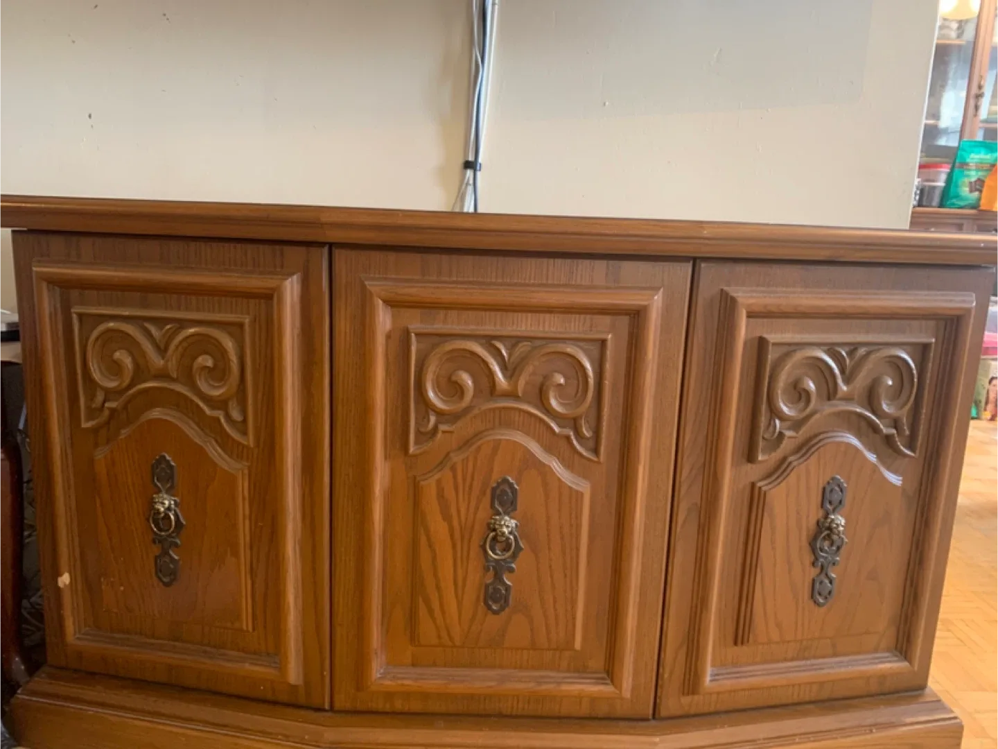 Vintage Brown Wooden Cabinet thumbnail