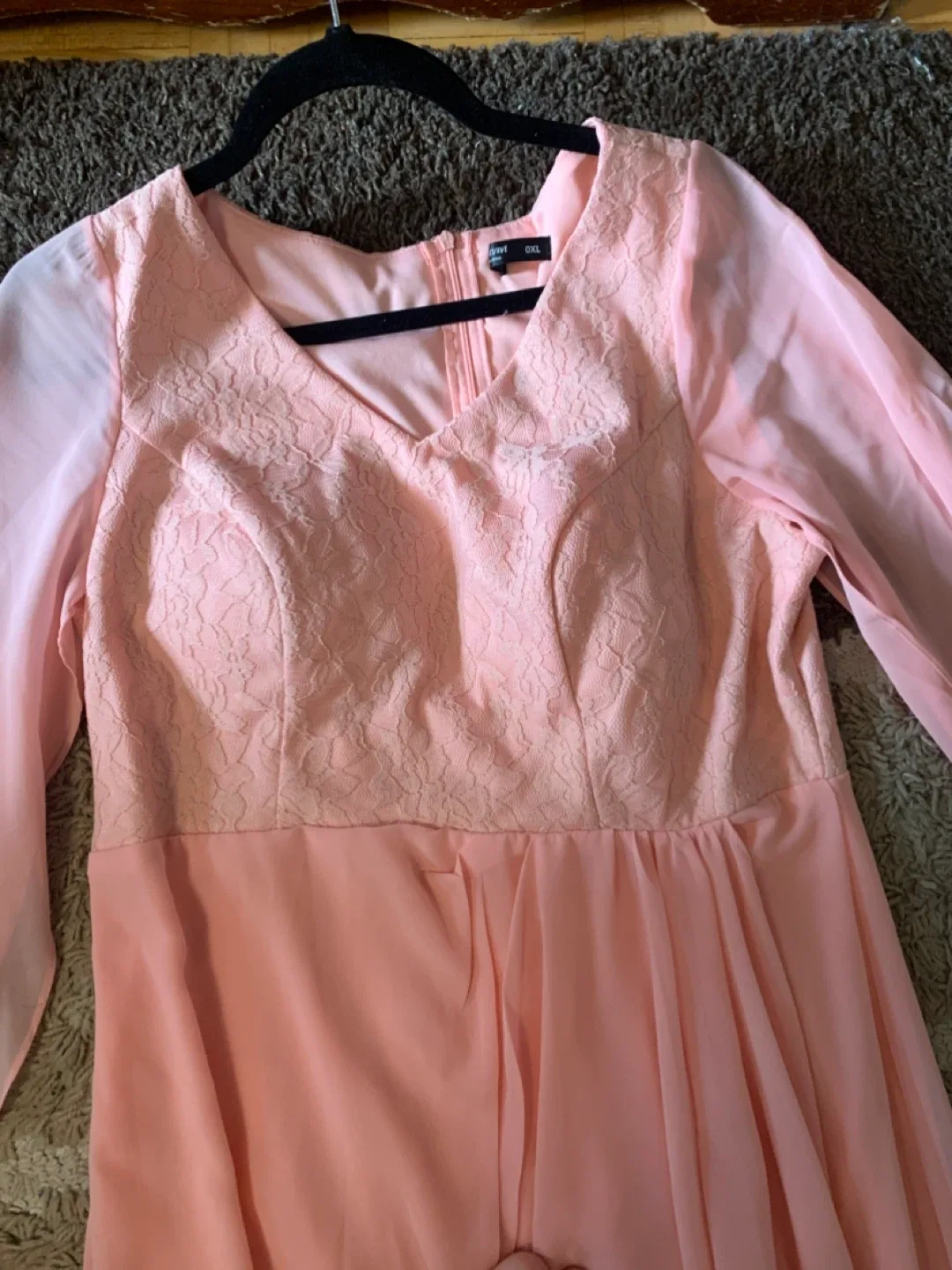 Light GXL Pink Chiffon Maxi Dress thumbnail