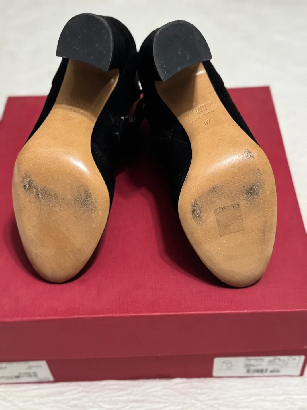 Valentino Stud Sign Ankle Boot Black Size 7 image indicator(4)