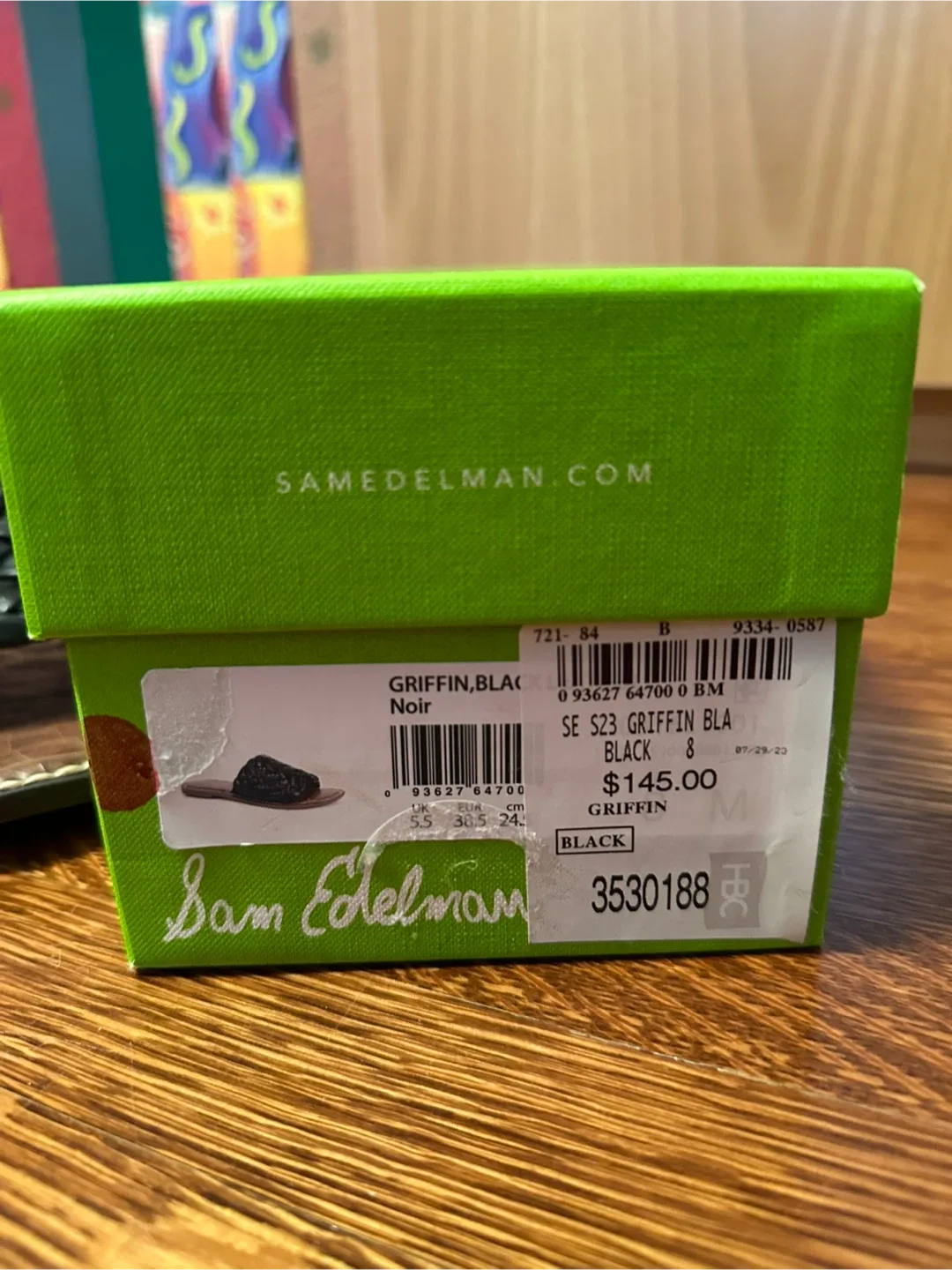 Sam Edelman Griffin Black Woven Sandals - Size 8 image indicator(4)