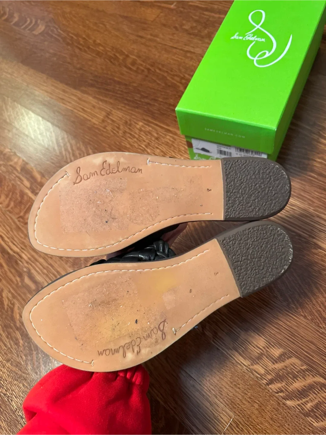 Sam Edelman Griffin Black Woven Sandals - Size 8 image indicator(3)