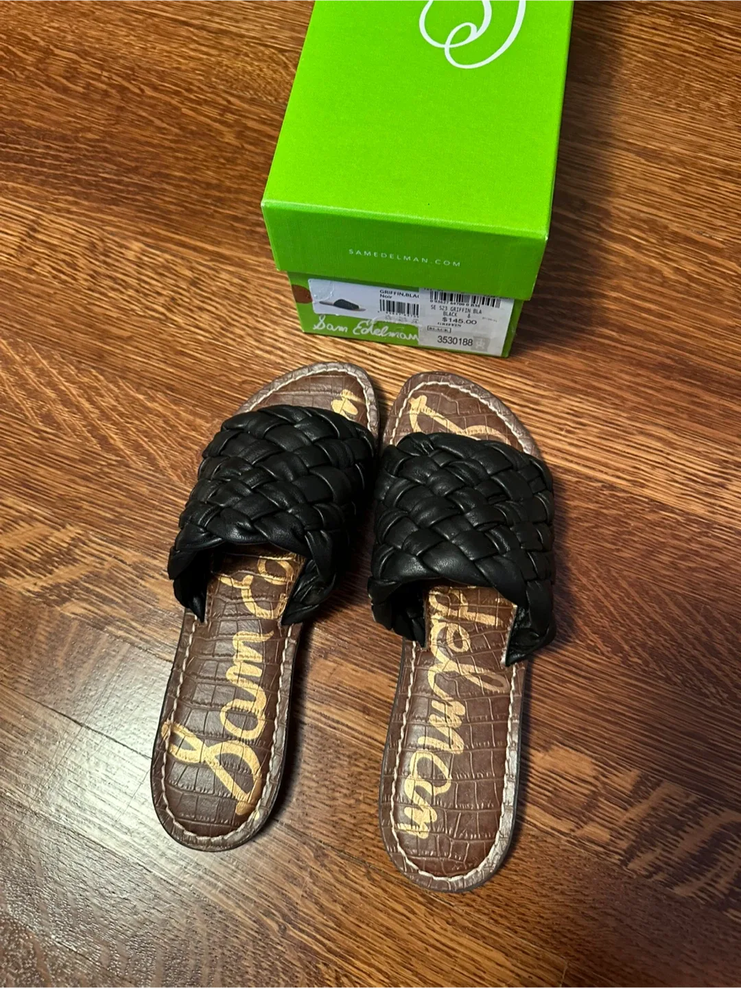 Sam Edelman Griffin Black Woven Sandals - Size 8 image indicator(2)