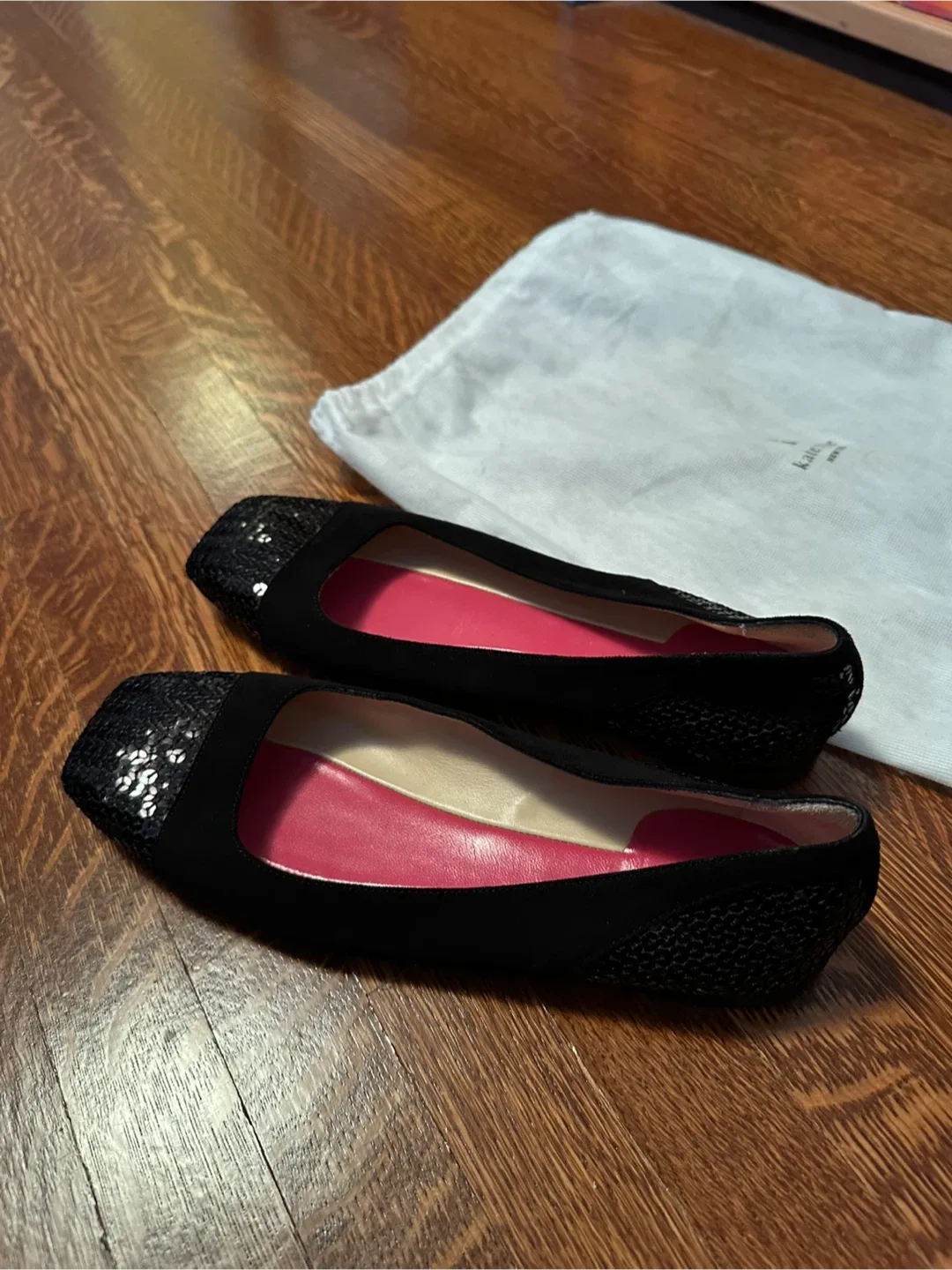 Kate Spade Black Sequin Ballet Flats - Size 8 image indicator(2)
