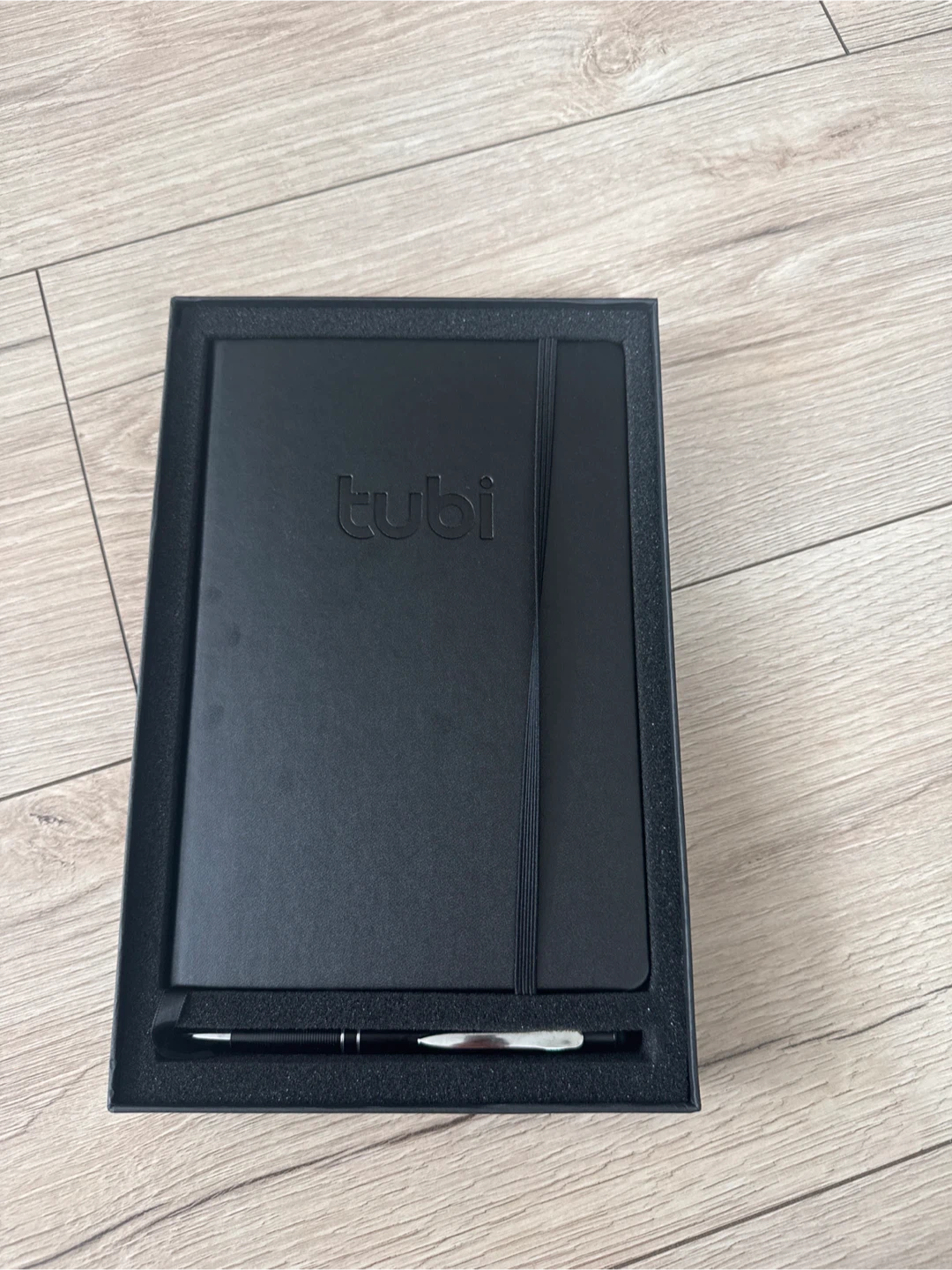 Tubi Black Notebook and Pen Set - New in Box!