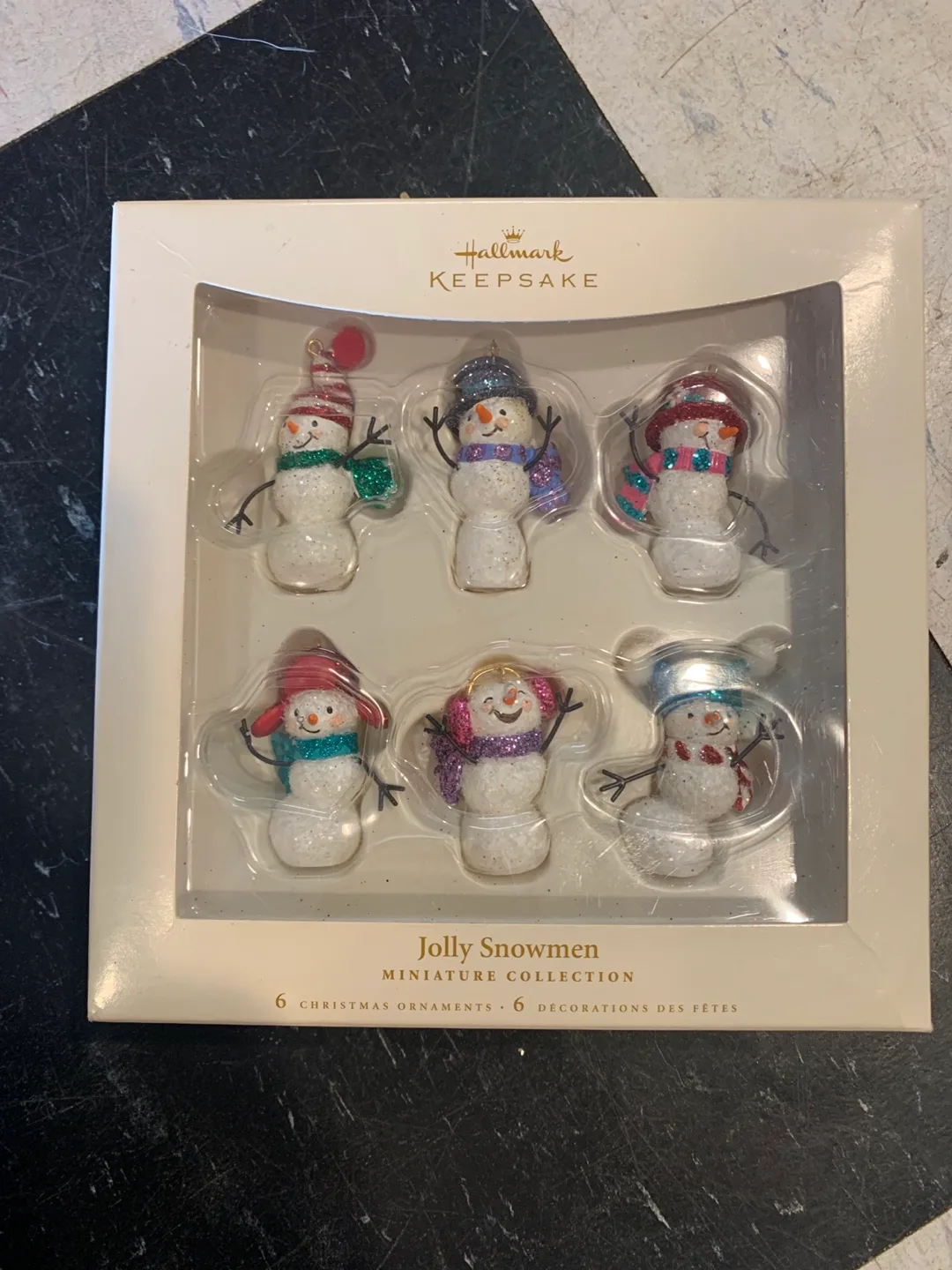 Hallmark Keepsake Jolly Snowmen Miniature Ornaments (6) thumbnail