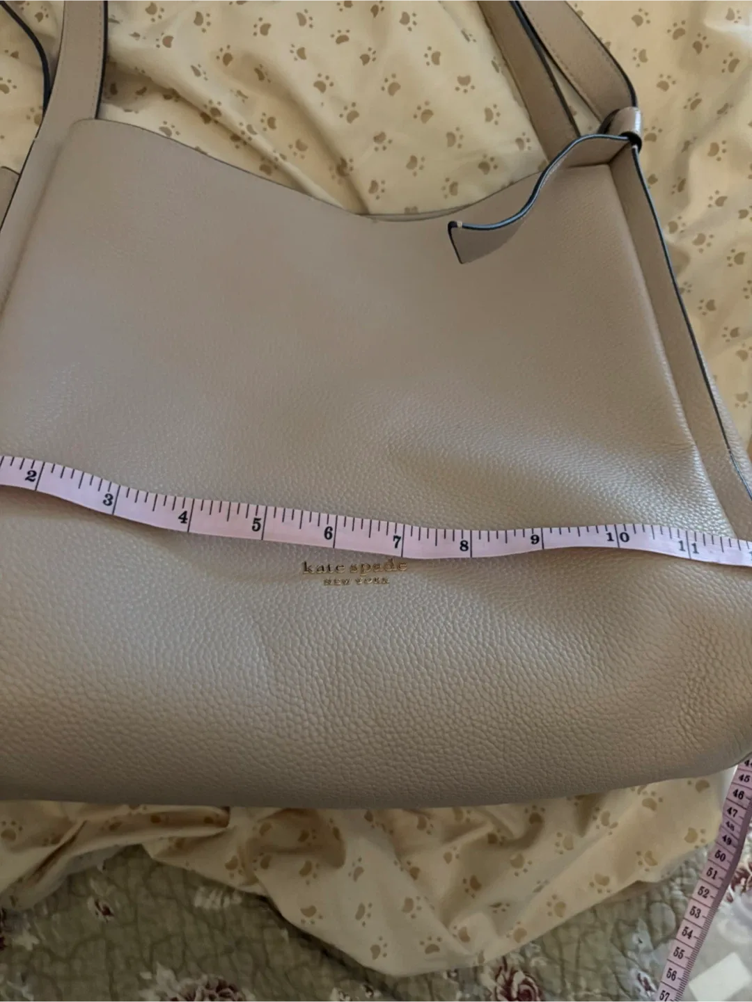 Kate Spade Beige Leather Hobo Bag image indicator(3)