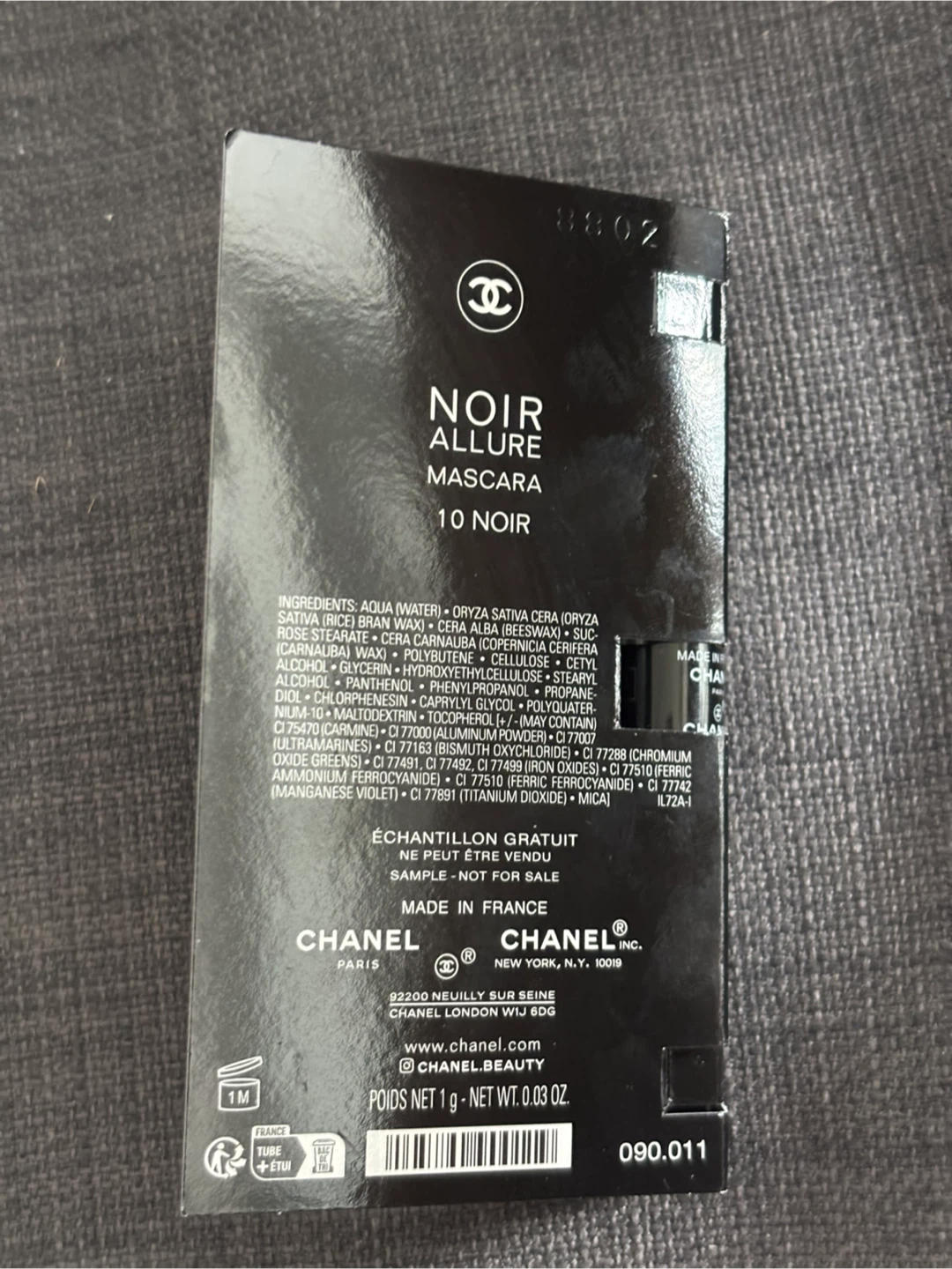 1g Chanel Noir Allure Mascara - 10 Noir - photo 2