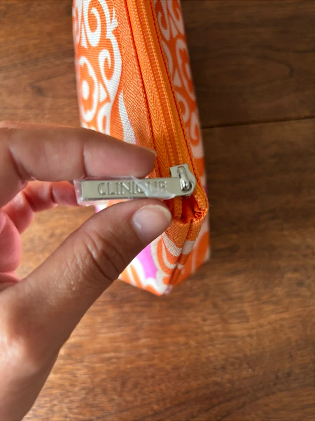 Clinique Floral Zipper Pouch - Orange, Pink & White image indicator(6)