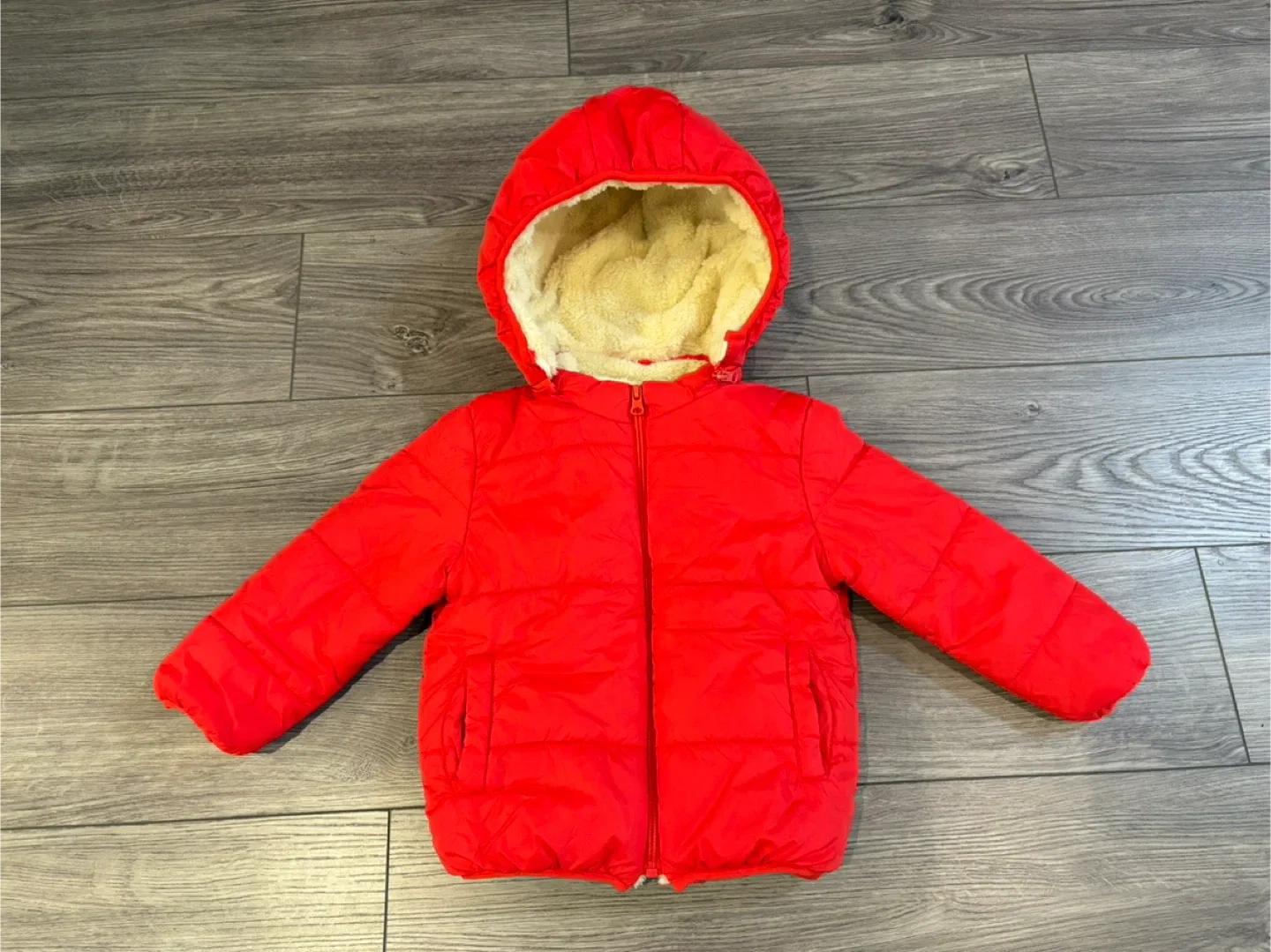 Fleece lined puffer coat - Size 4-5Y thumbnail