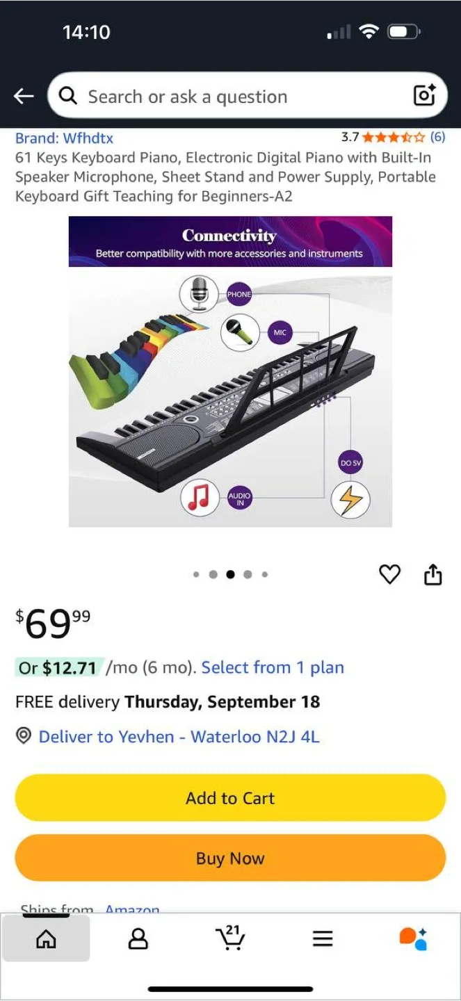 61 Keys Keyboard Piano – Used image indicator(2)