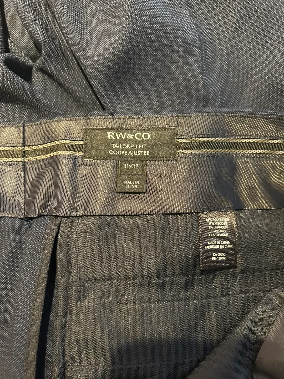 Brand New RW&CO. Tailored Fit Men’s Dress Pants - 31x32 image indicator(3)