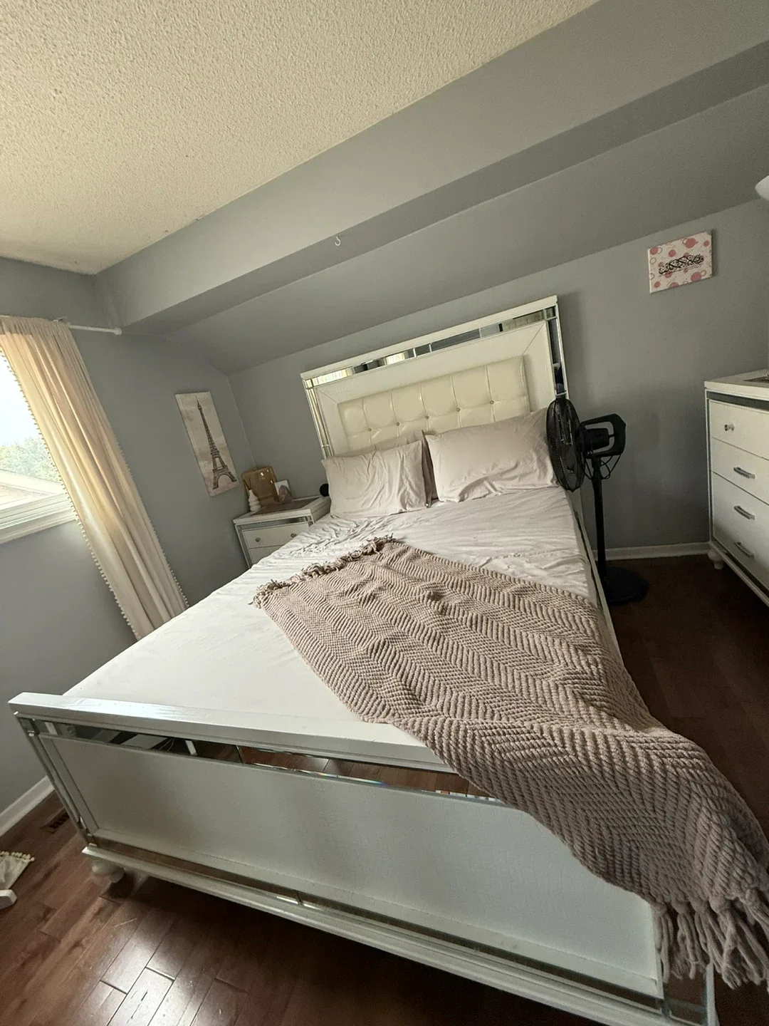 Bedroom Set - Bed, Dresser, Nightstand - White thumbnail