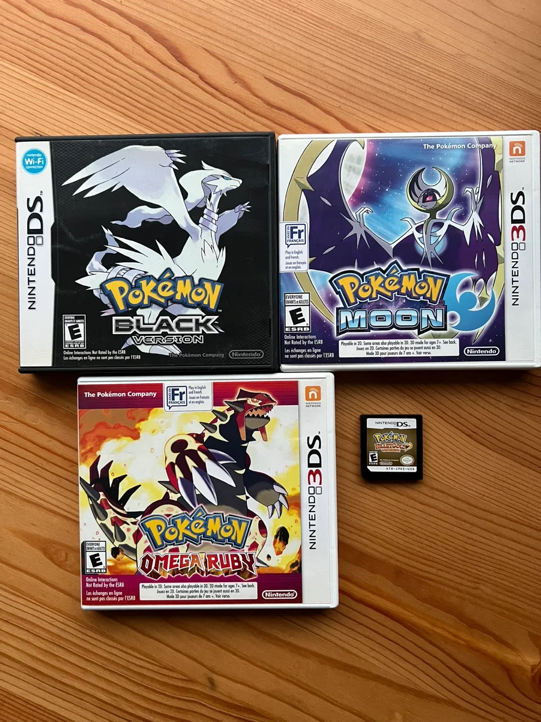 Pokemon Black Version, Moon, Omega Ruby 3DS Games thumbnail