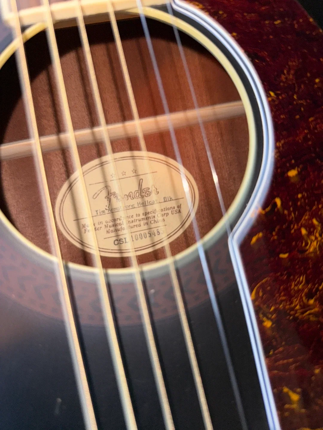 Fender Tim Armstrong Hellcat Acoustic Guitar image indicator(2)