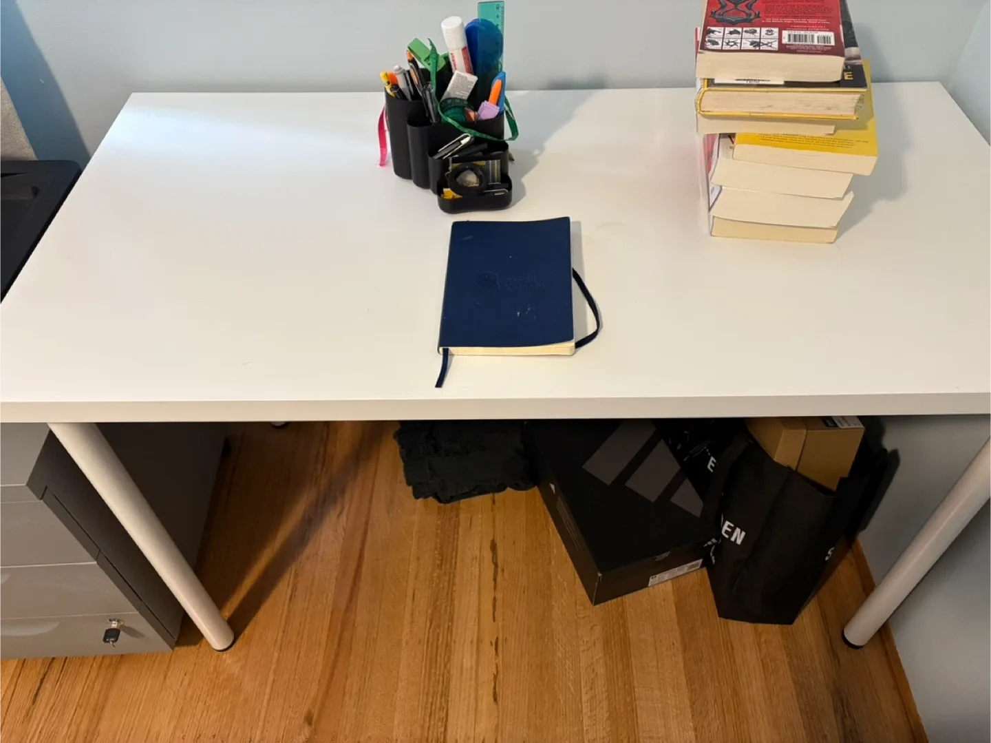 IKEA LAGKAPTEN / ADILS 🥕Desk - White, 120x60 cm image indicator(3)