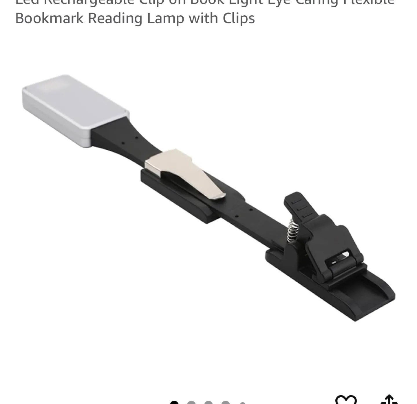 New LED Rechargeable Clip-on Book Light thumbnail