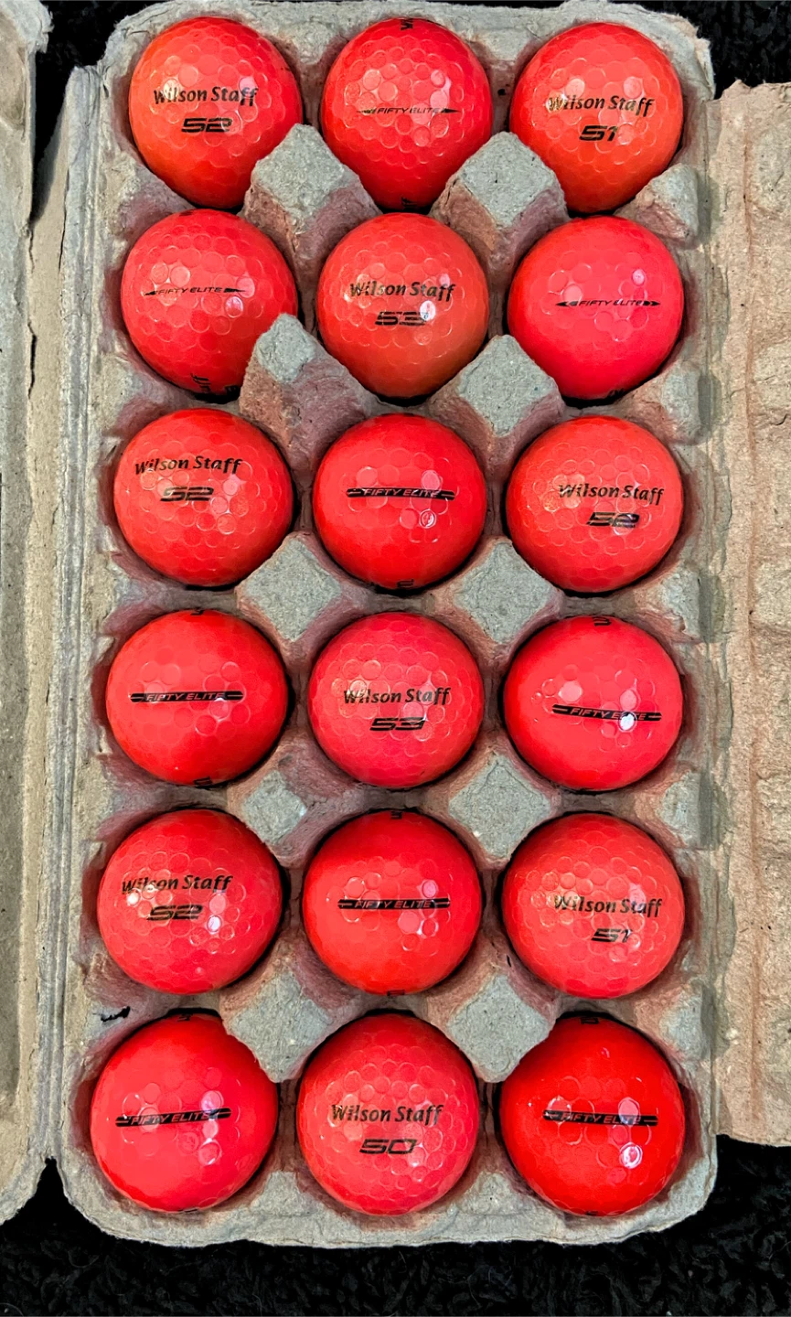 18 Wilson Fifty Elite Red Golf Balls - photo 2