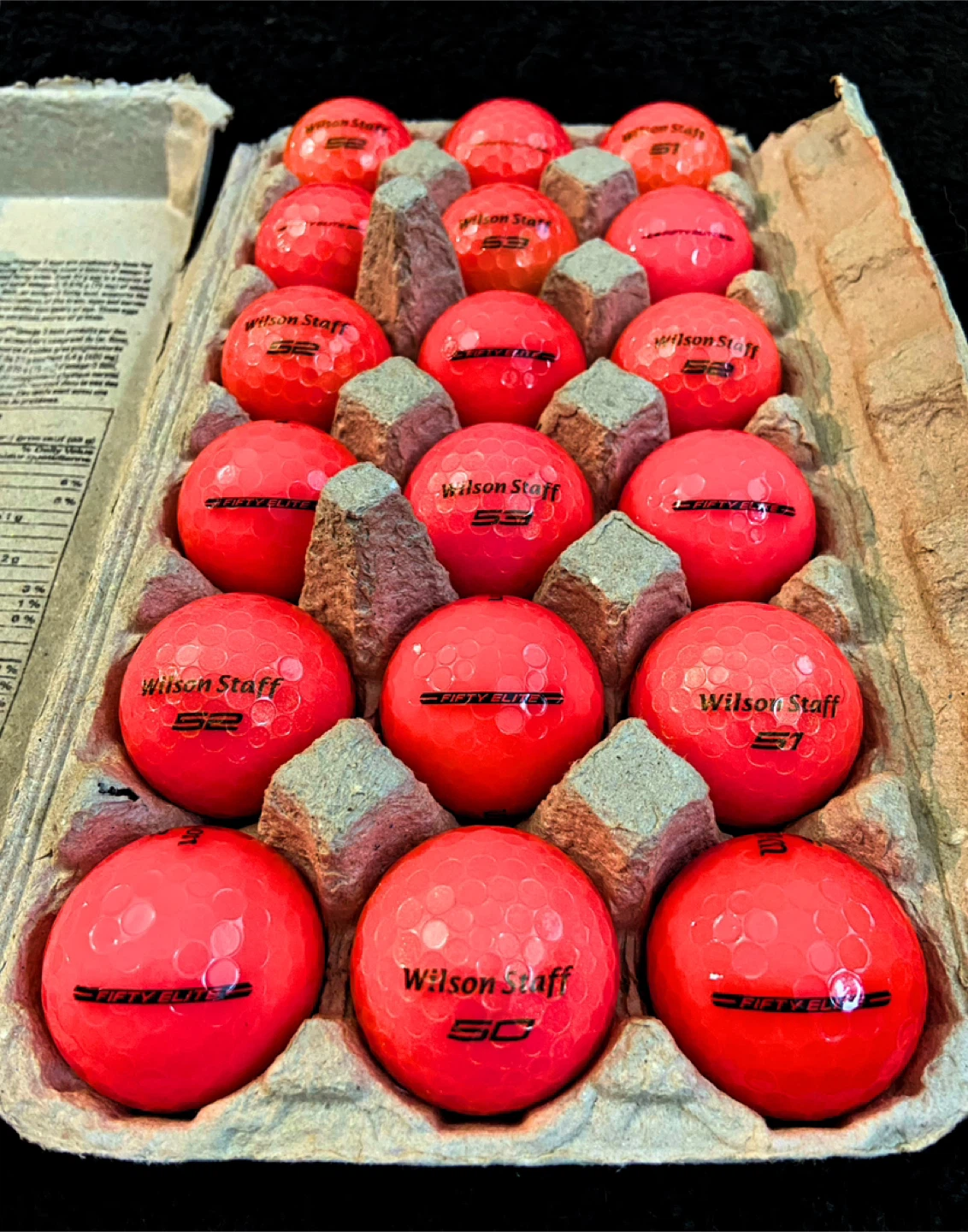 18 Wilson Fifty Elite Red Golf Balls