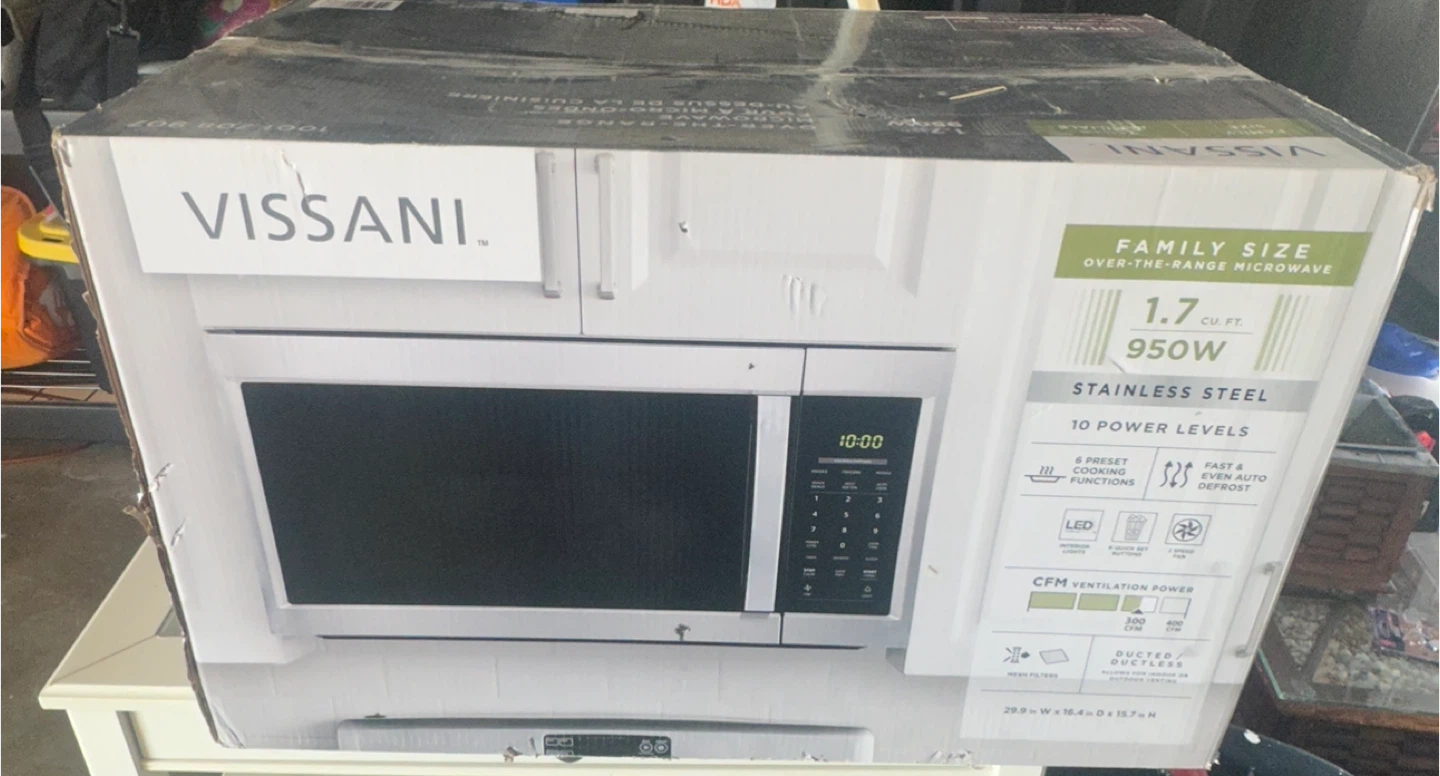 Vissani Family Size Over-the-Range Microwave - Stainless Steel