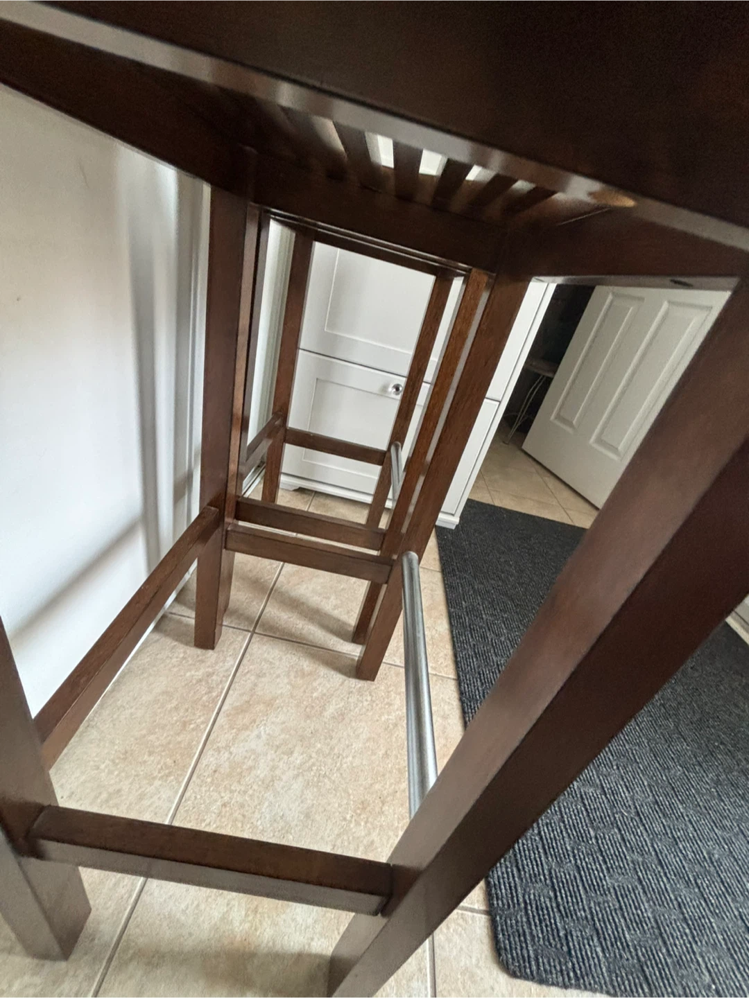 Set of Two Wooden Bar Stools - photo 3