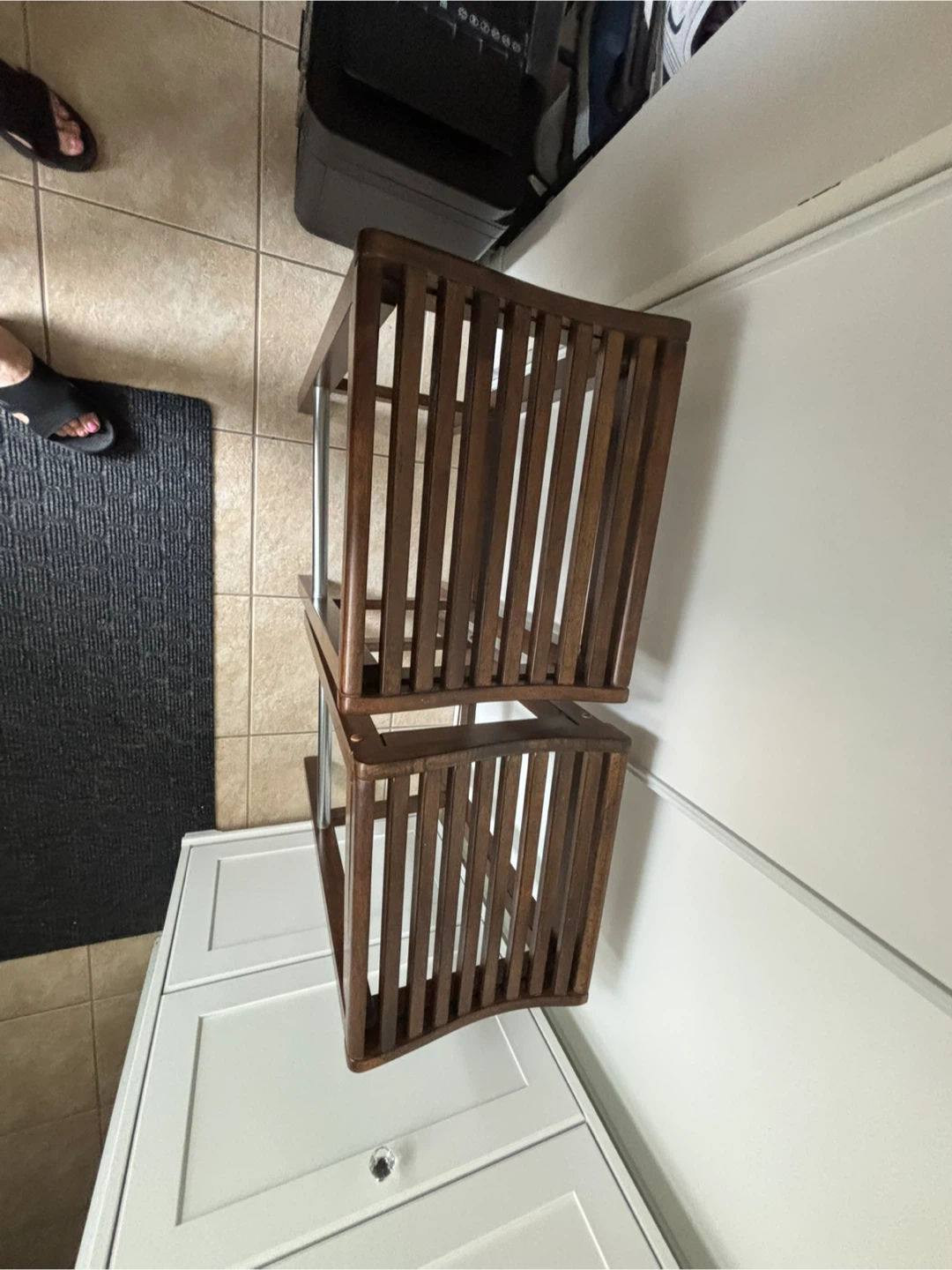 Set of Two Wooden Bar Stools - photo 5