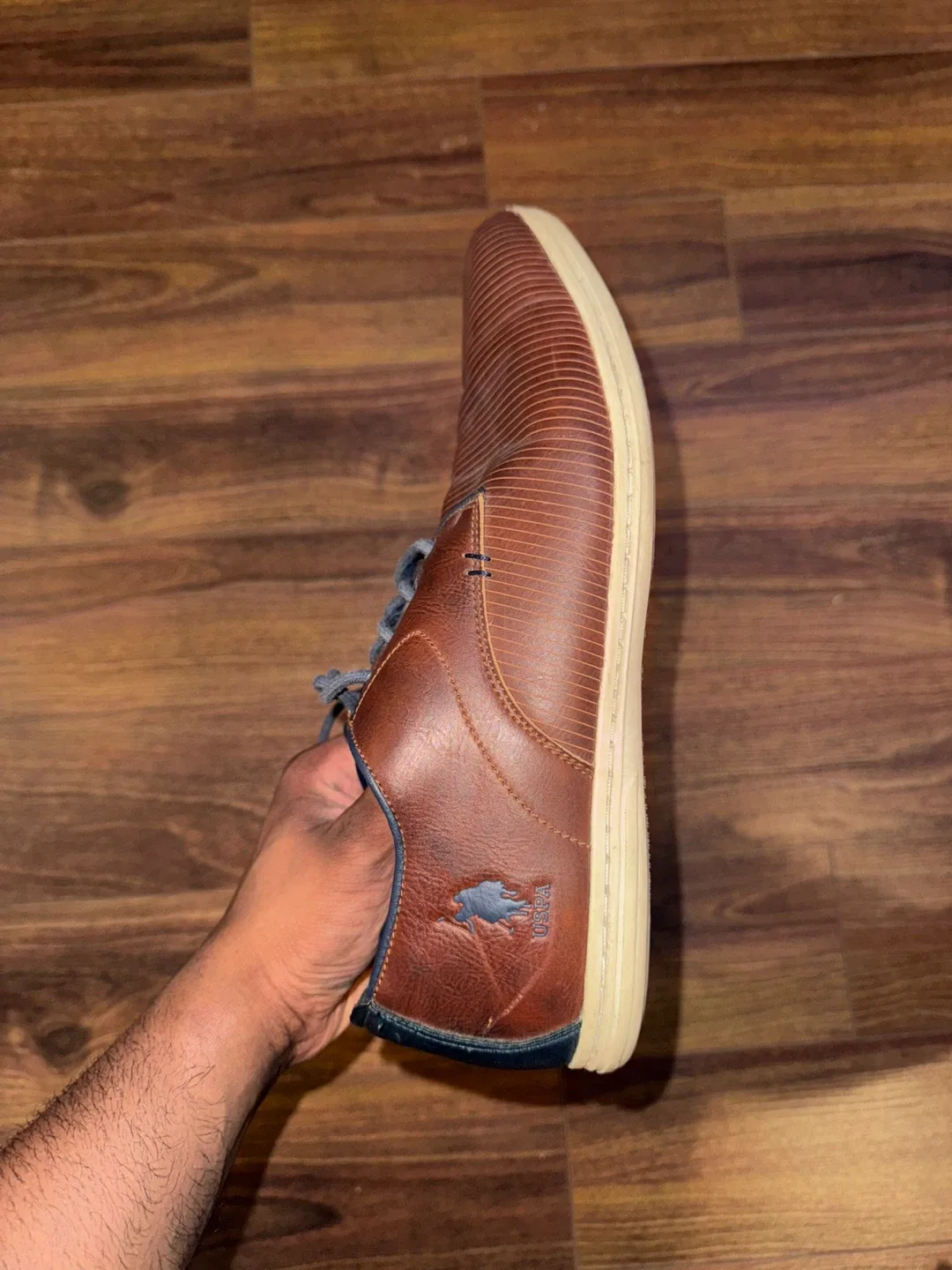 US Polo Assn. Brown Leather Dress Shoes image indicator(2)