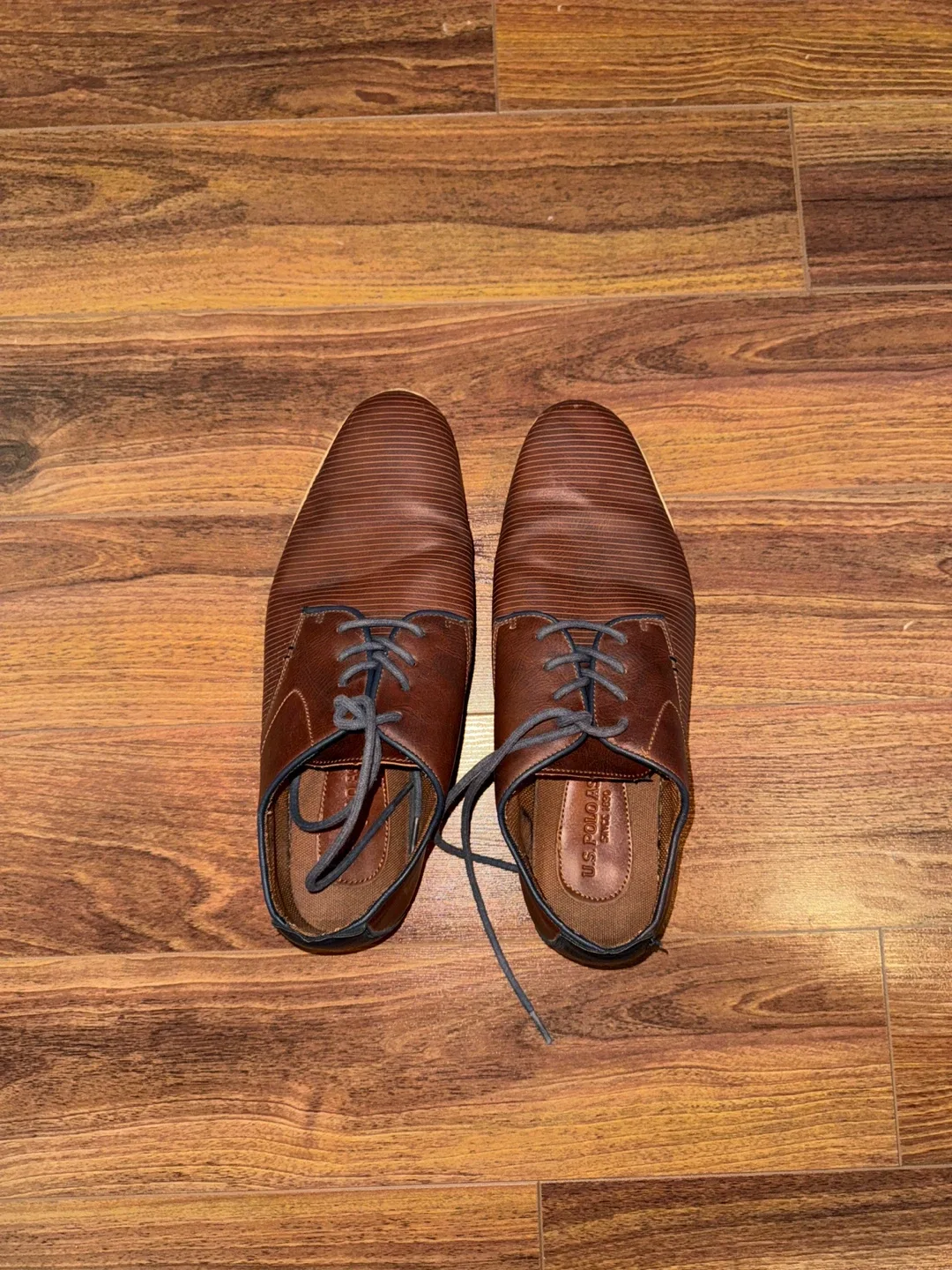 US Polo Assn. Brown Leather Dress Shoes