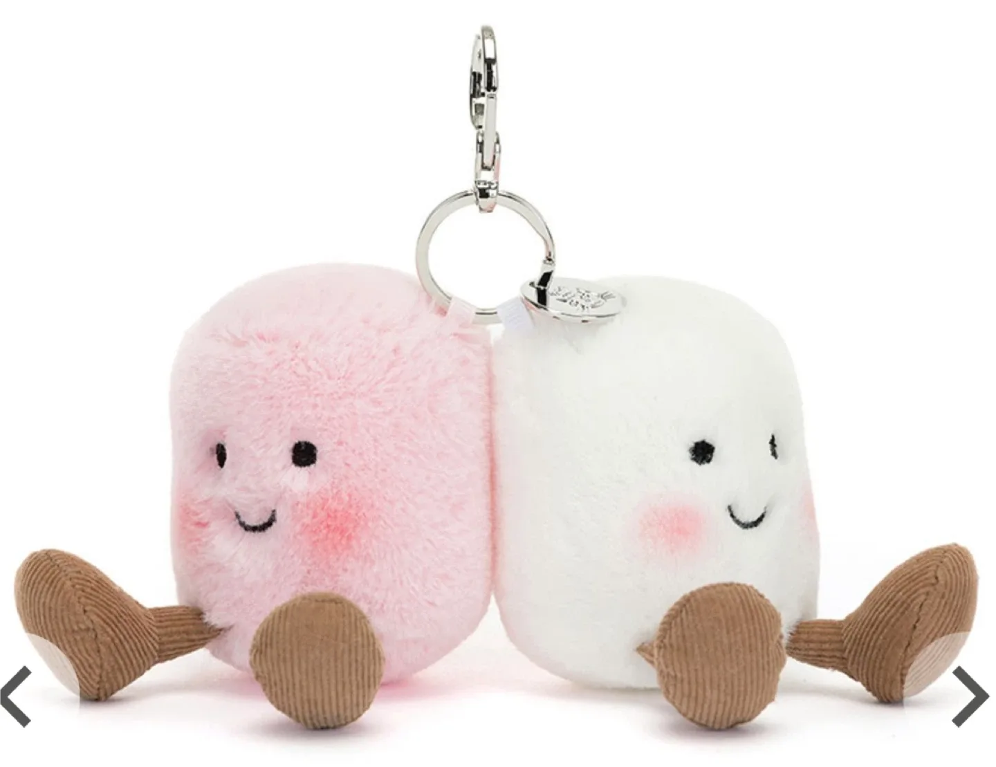 Jellycat Amuseables Pair Of Marshmallows Bag Charm image indicator(3)