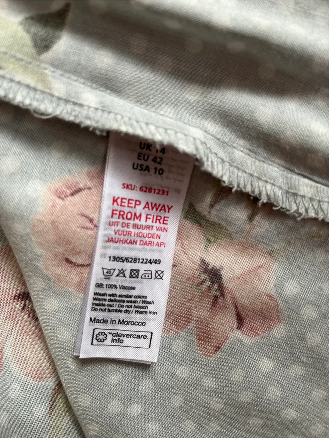 Floral Midi Skirt Women's Button-Down New Look Size Large image indicator(4)