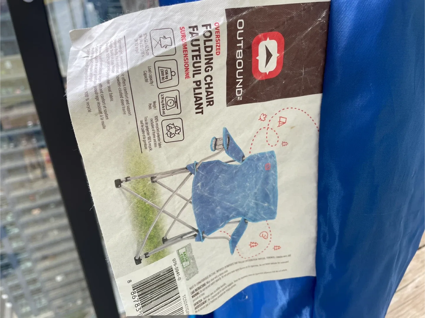 2 Outbound Oversized Folding Chair - Blue thumbnail