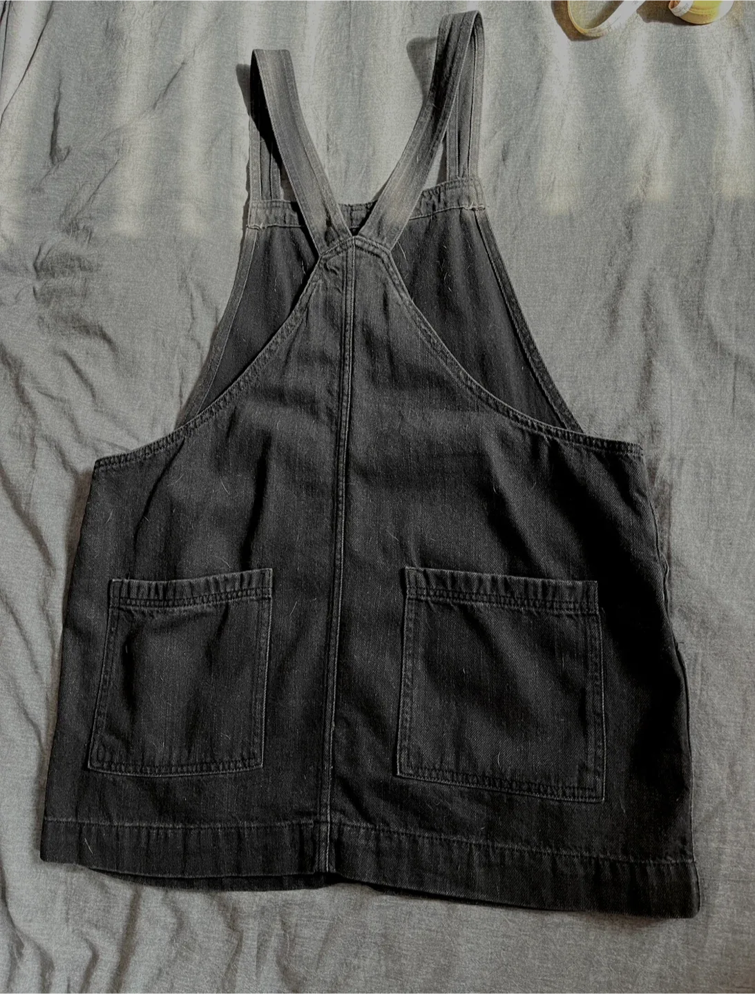 Universal Thread Black Denim Overall Dress - Size L image indicator(2)