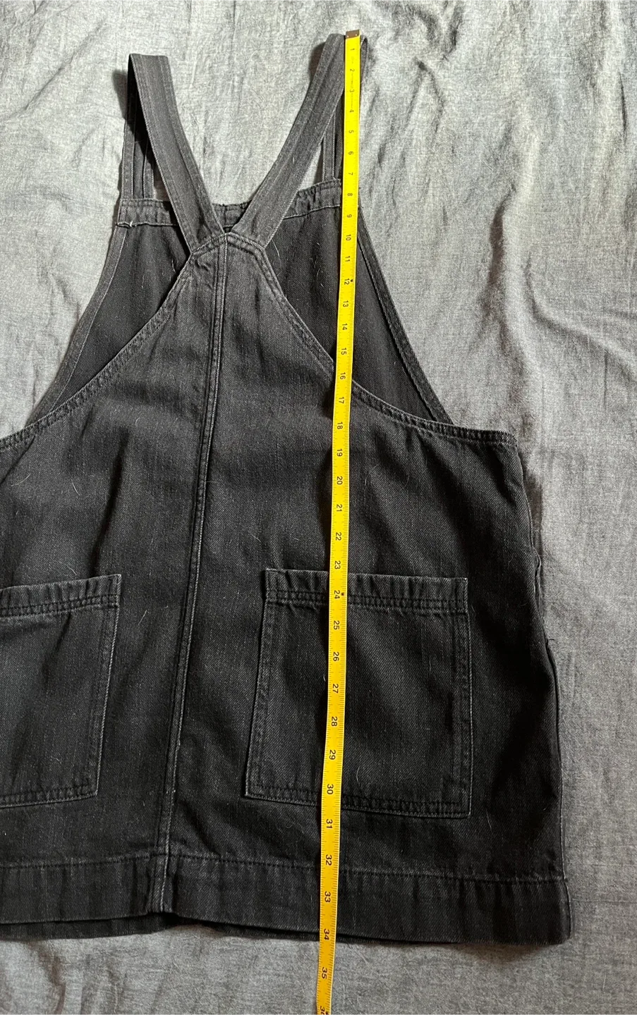 Universal Thread Black Denim Overall Dress - Size L image indicator(5)